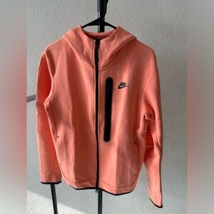 Orange Nike Tech Zip Up Hoodie